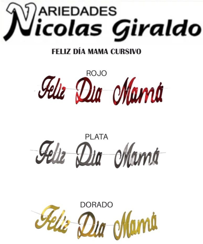 Feliz dia mama cursivo