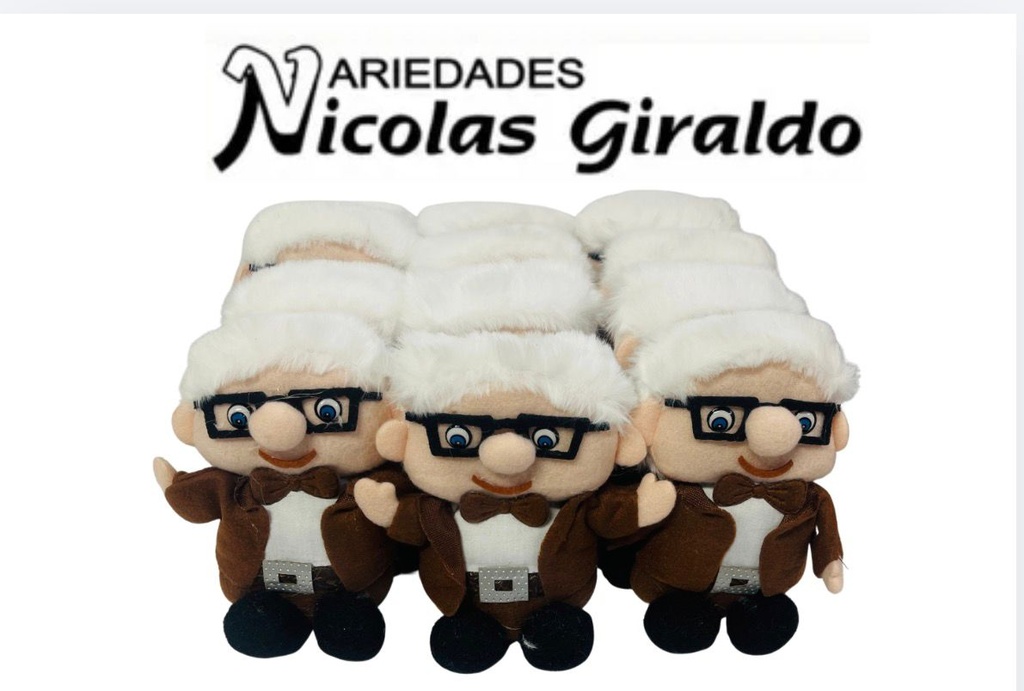Peluche viejitos hombre mini x12 unidades