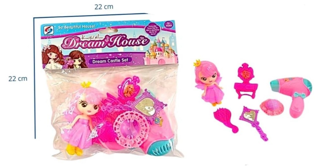 Set de belleza con muñeca 