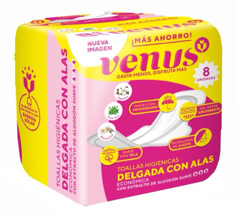 Toalla venus delgada x8 produsa 