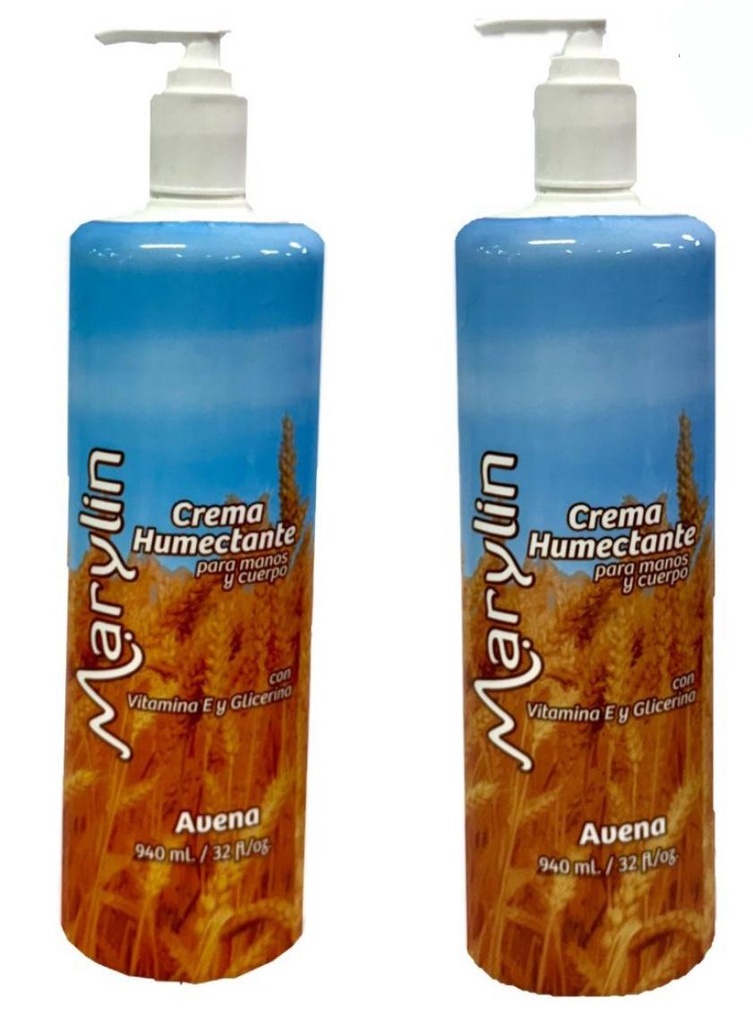 Crema corporal avena marylin x940ml 