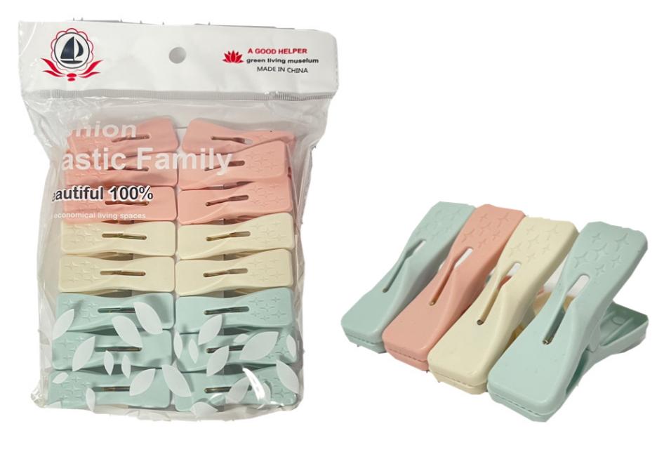 (SE3685)(L4-16)Gancho pinza ropa fino pastel x16