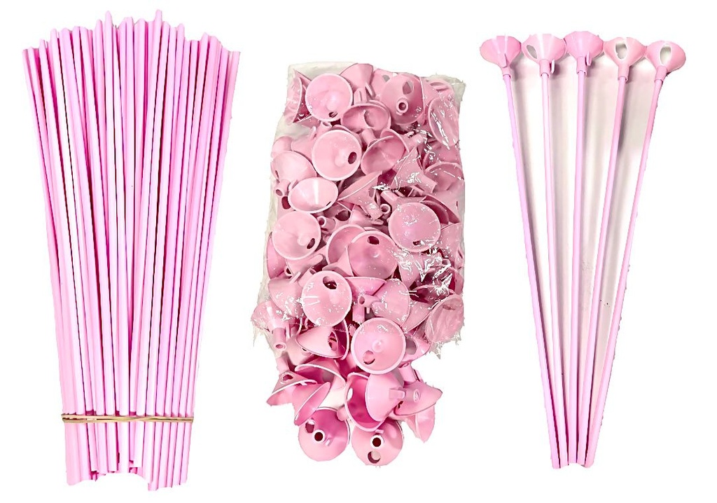 Porta bomba x 100 sencillo rosado