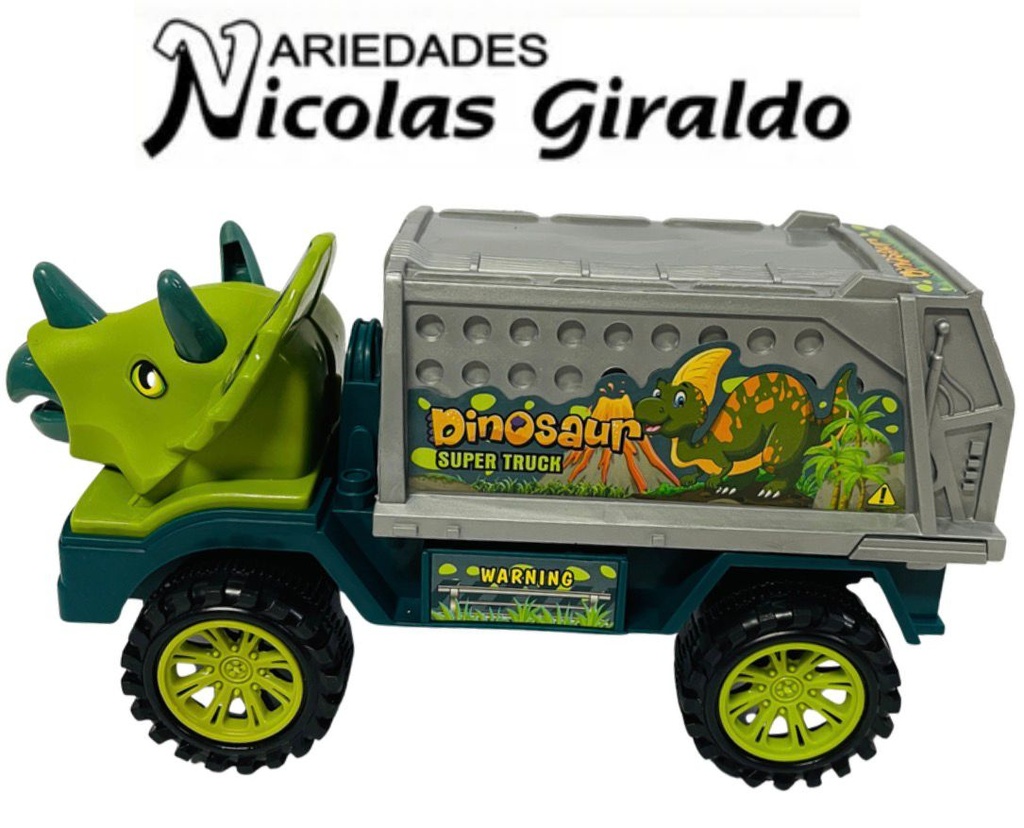 Carro dinosaurio grande basura