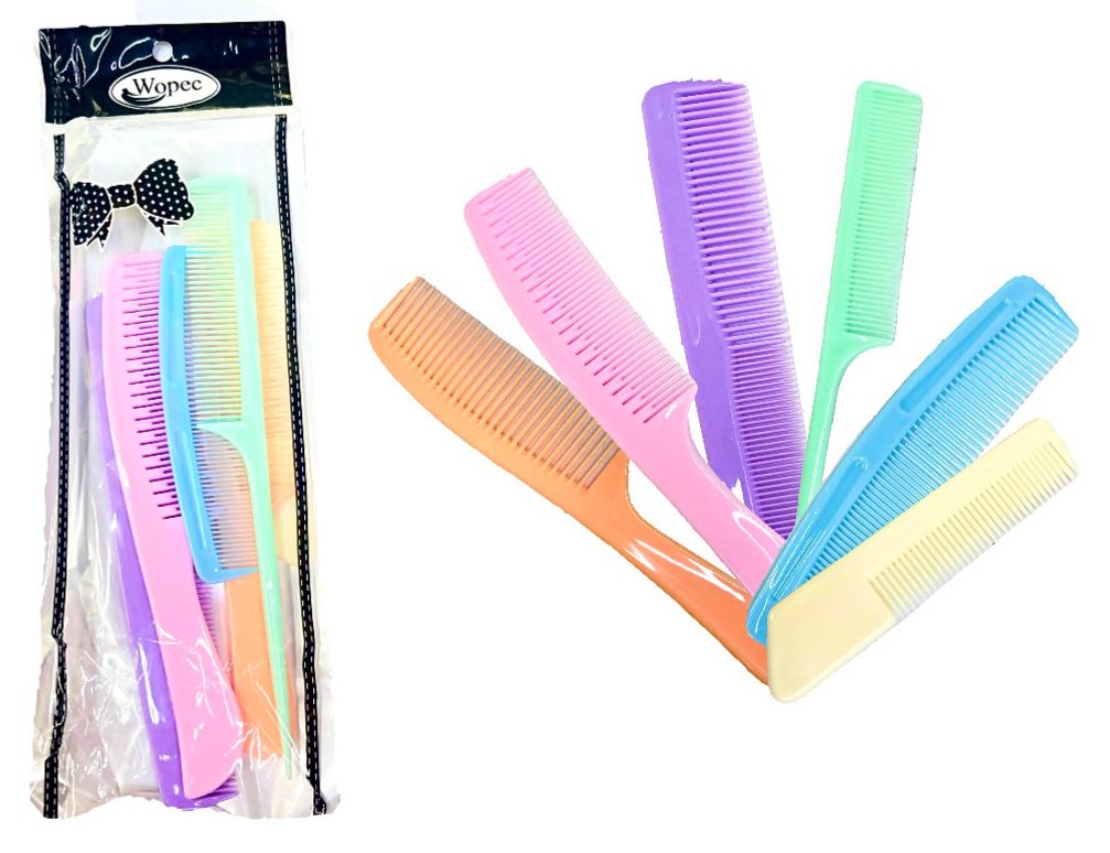 Peine pastel bolsa x6  