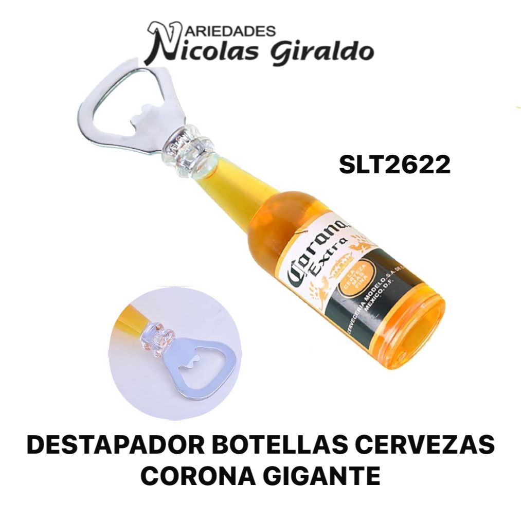 @Destapador botellas cervezas corona gigante