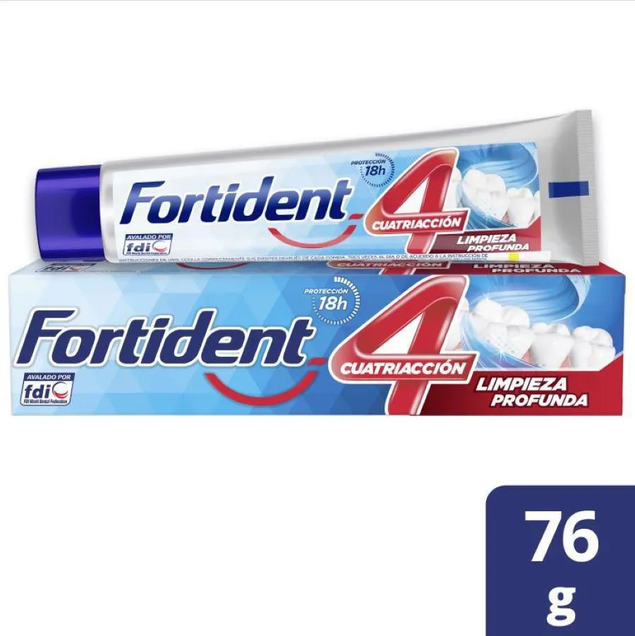 Fortident mediano limpieza profunda x76ml 