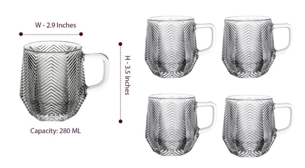 @Vaso vidrio opaco caja x6  