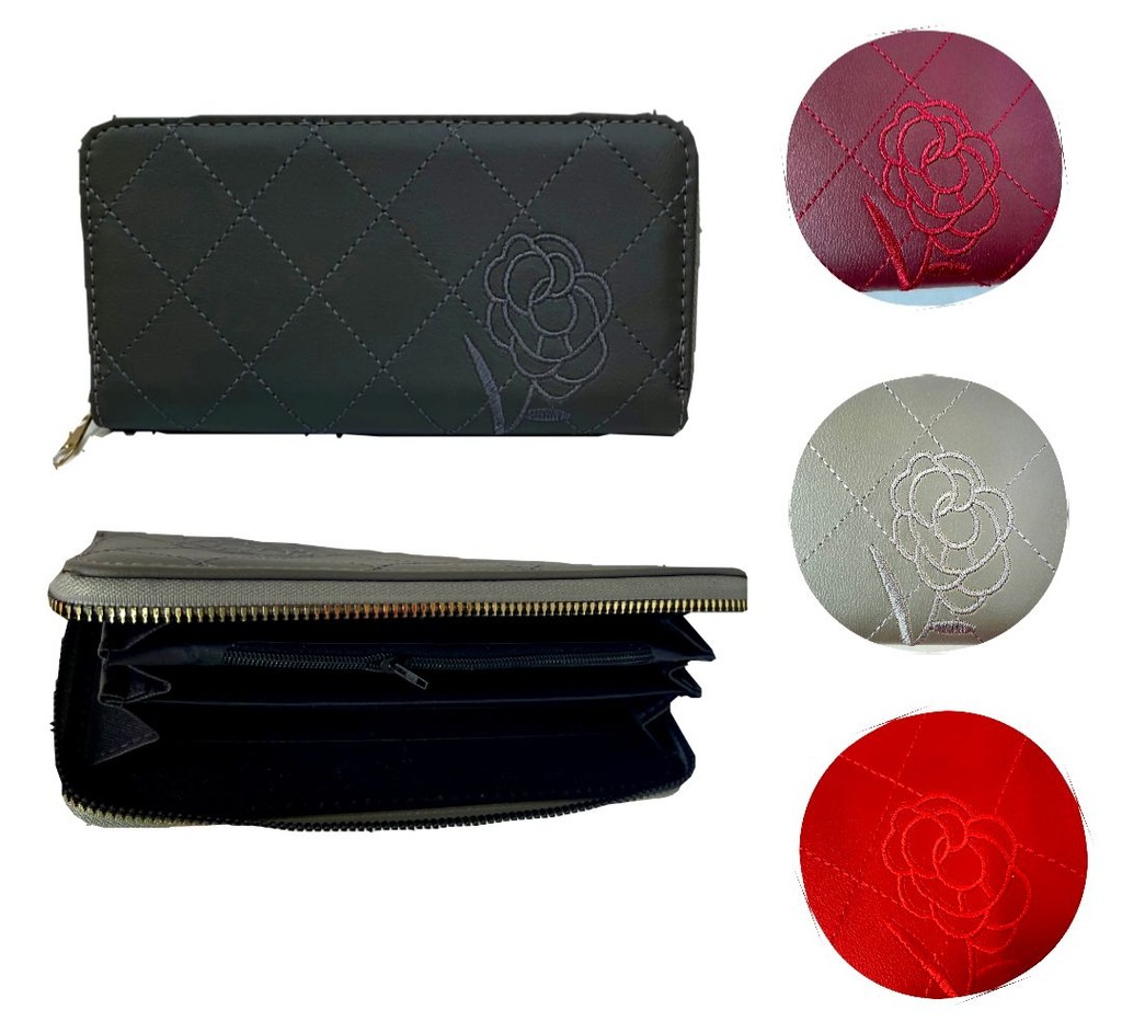 Billetera dama fina grande 1 cierre