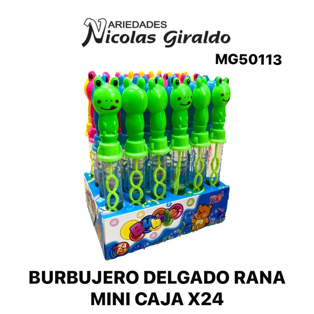 Burbujero delgado rana mini caja x24    