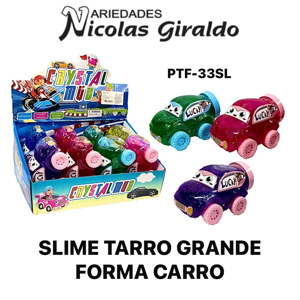 Slime tarro grande forma carro 