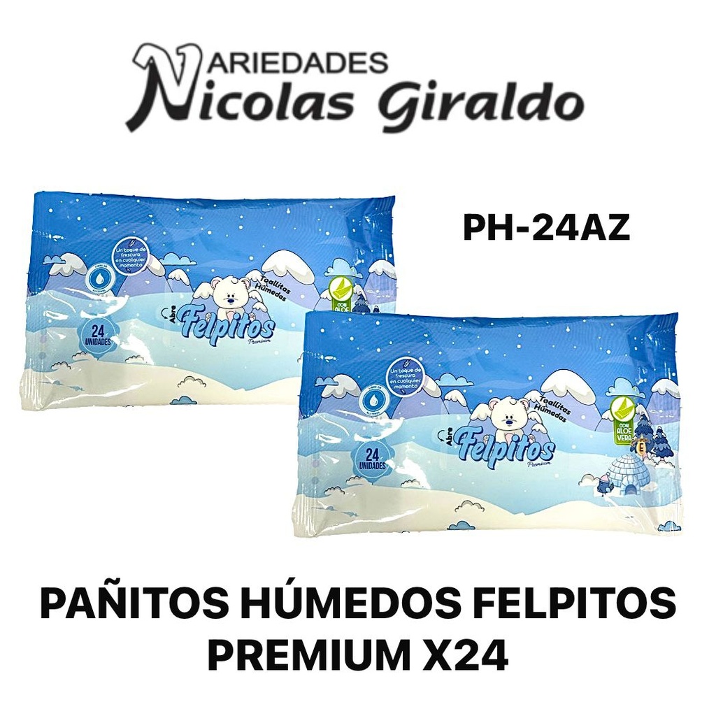 Pañitos humedo felpitos premium x24