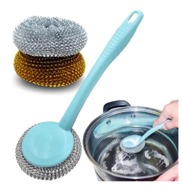 Esponja brillo con agarre plastico pqt x12