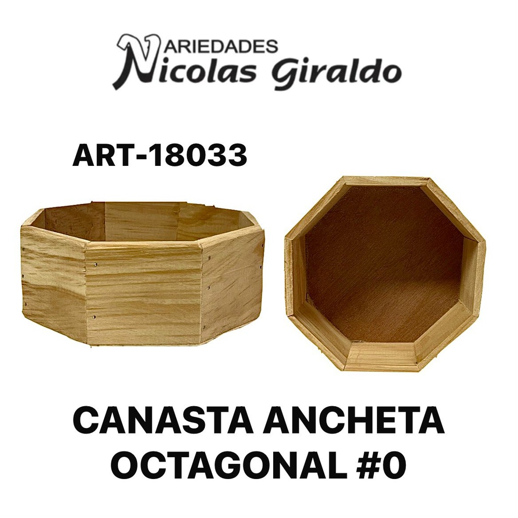 Canasta ancheta octagonal #0