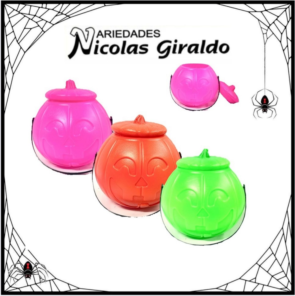 Calabaza grande con tapa halloween  