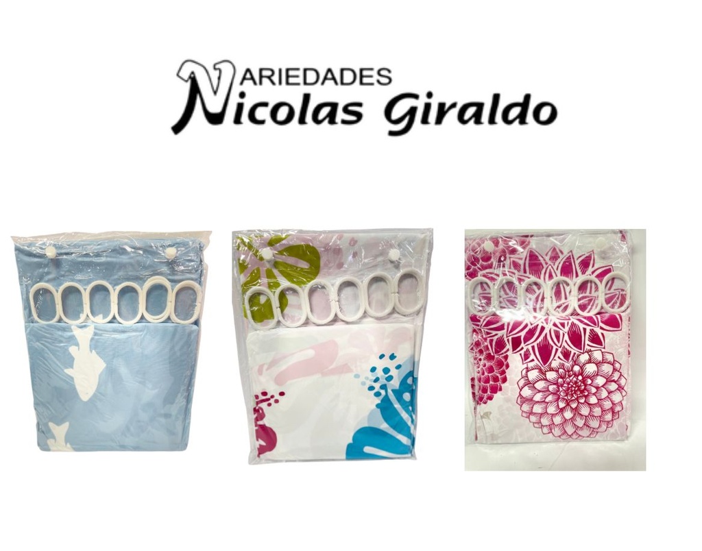 Cortina baño semi estuche grande 