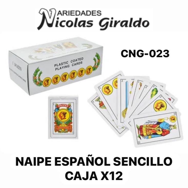 Naipe español sencillo caja x12 
