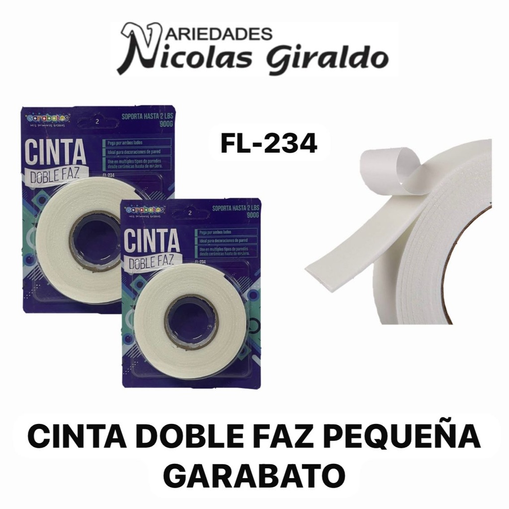 Cinta doble faz pequeña garabato
