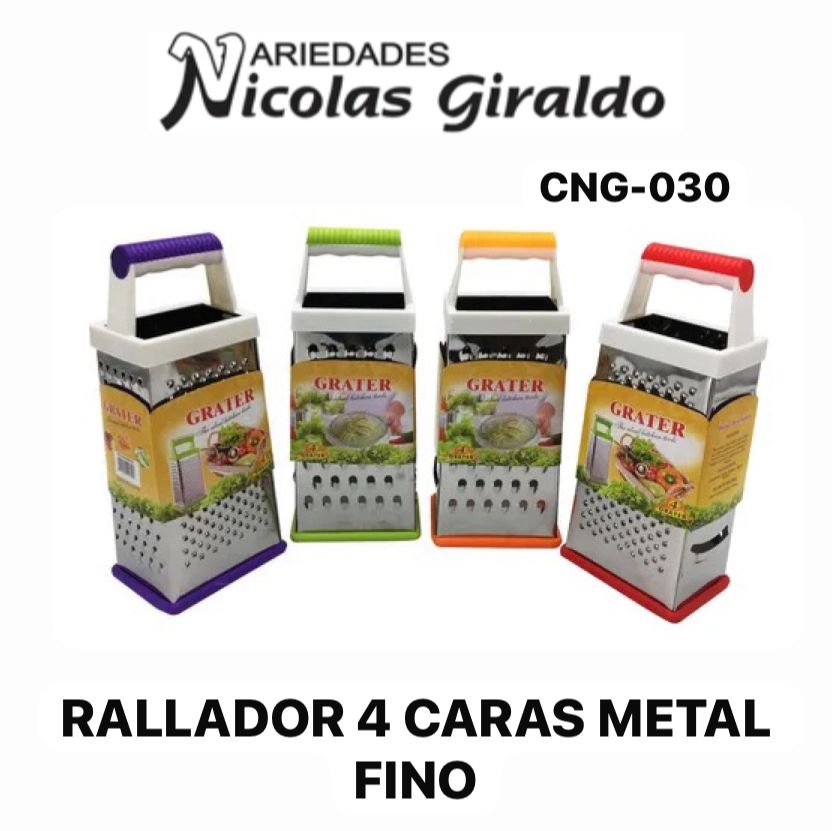 Rallador 4 caras metal fino  