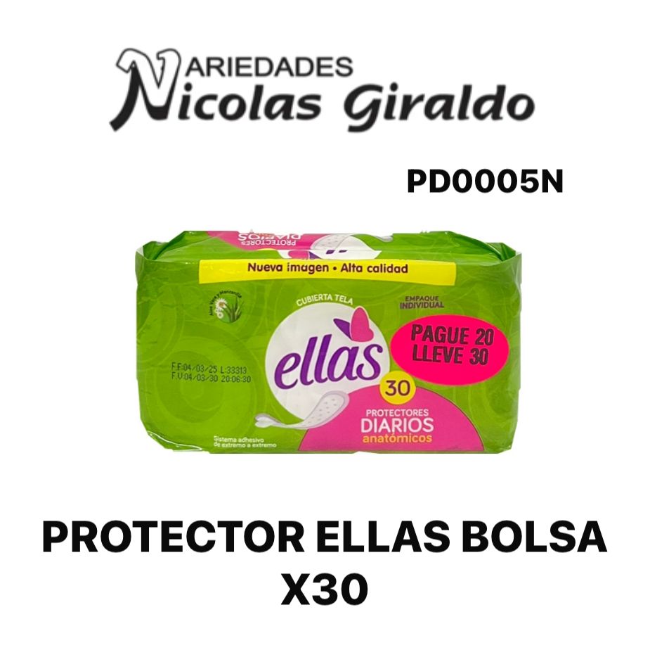 Protector ellas bolsa x30