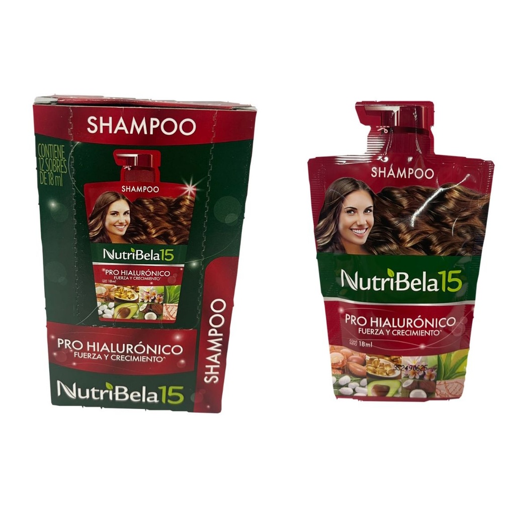 Shampoo nutribela pro hialuronico (rojo) sobre x12 