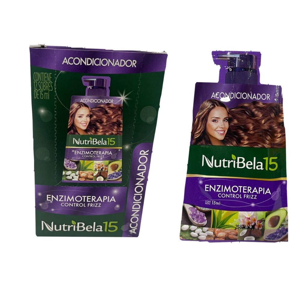 Acondicionador nutribela enzimoterapia (morado) sobre x12