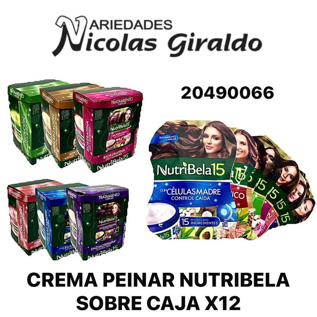 Tratamiento nutribela celula madre (azul) sobre x12