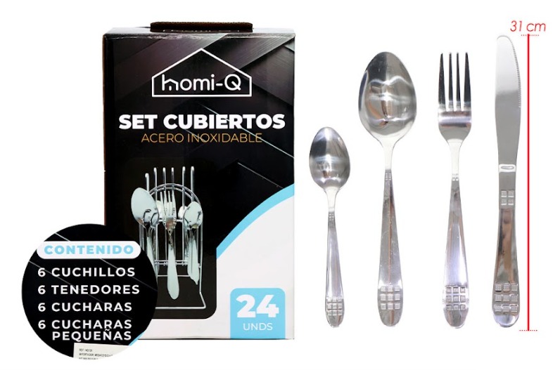 Set de cubiertos fino x24 piezas