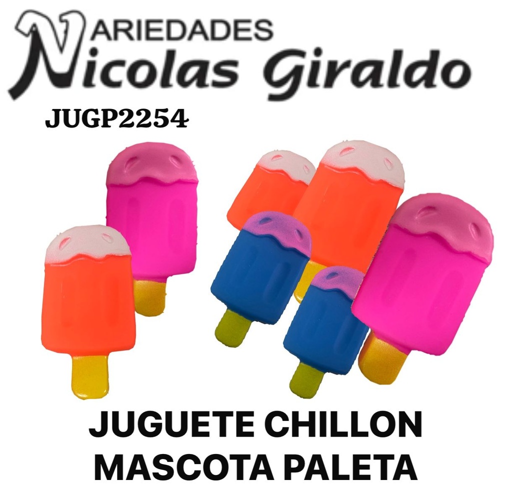 Juguete chillon mascota paleta