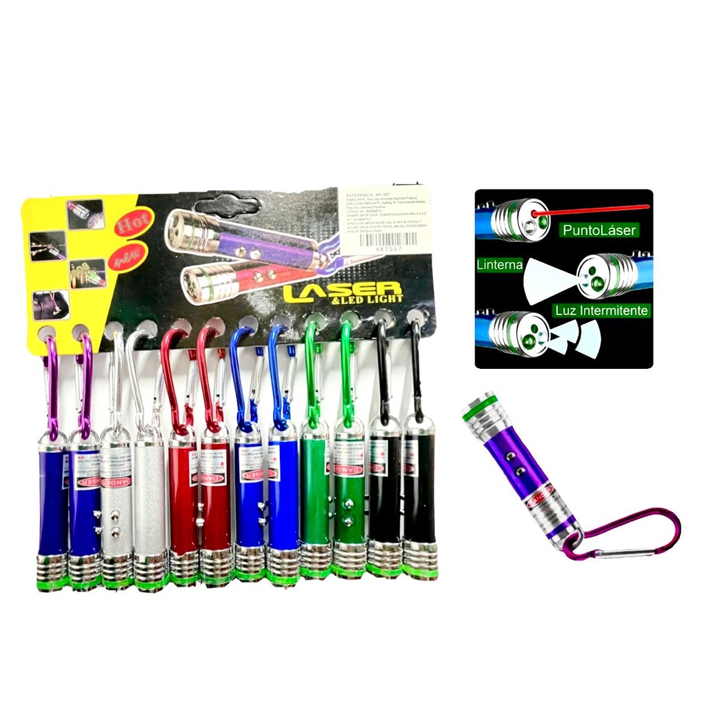 Llavero laser pqt x12  
