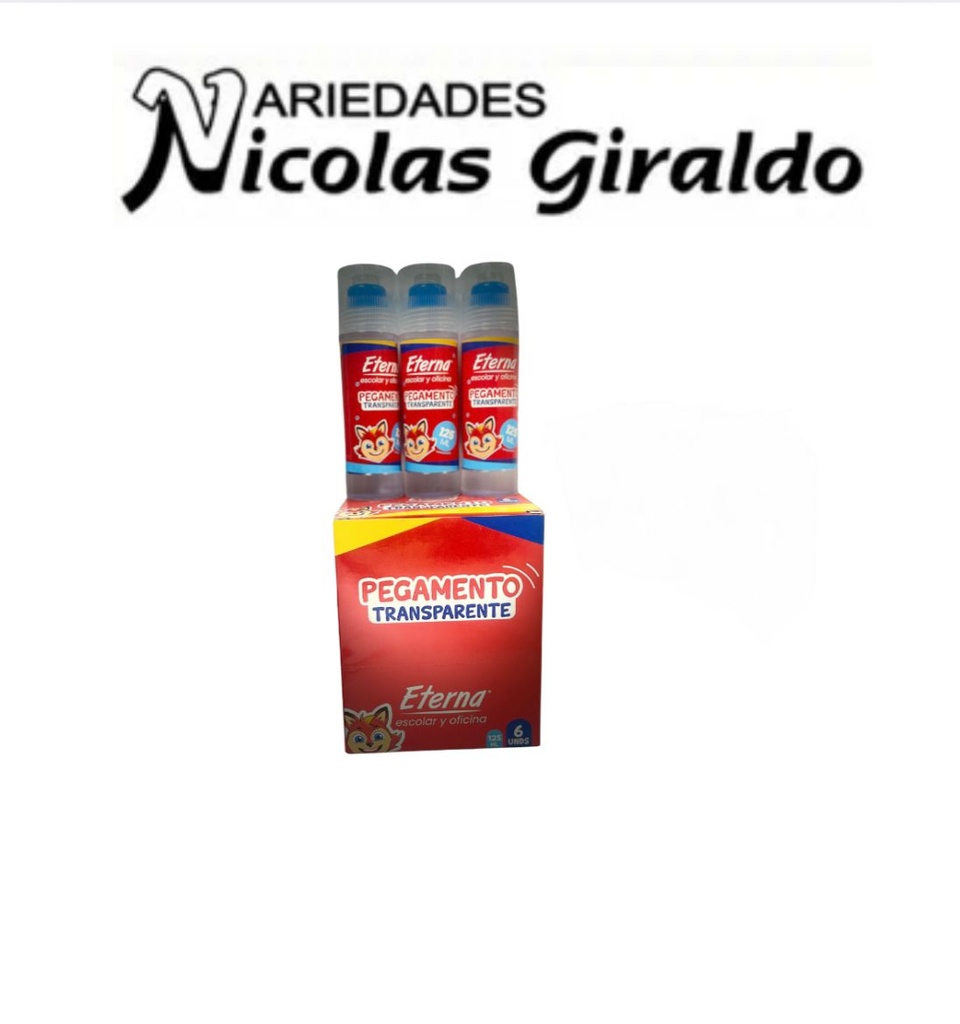 Colbon eterna transparente x125 ml  CAJA X6