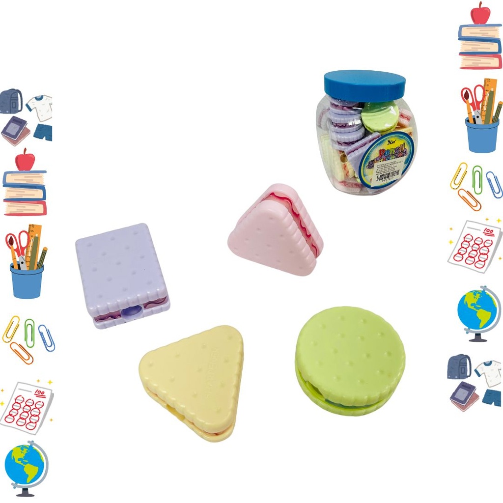 Sacapuntas figura galleta tarro x36 