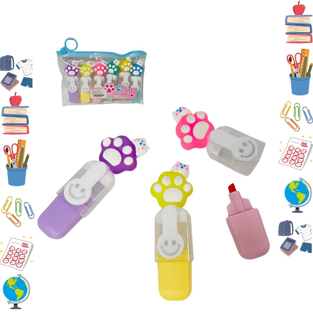 Resaltador mini figura huella X6  