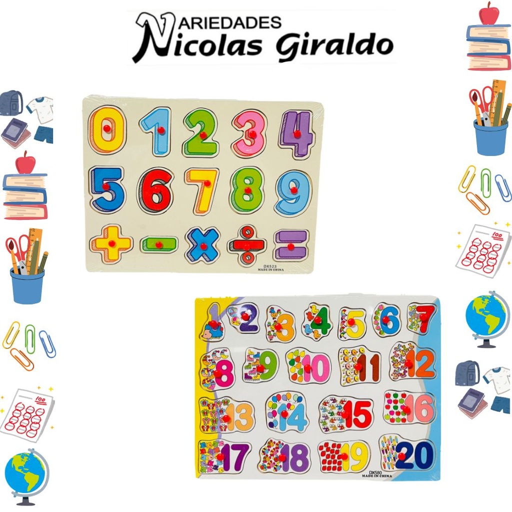 Didactico madera abecedario para encajar 