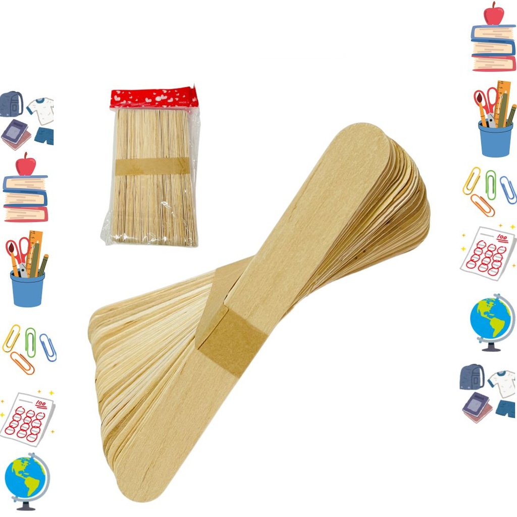 Palos paleta grueso x50 natural