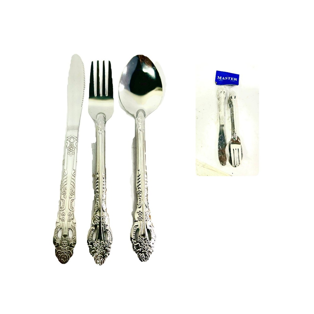 Set cubierto sencillo x12 cuchara-tenedor-cuchillo  