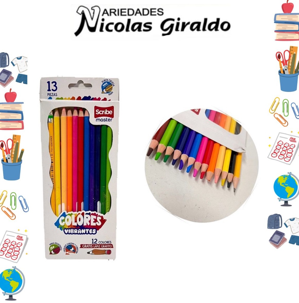 Color scribe master unipunta x12 y 1 lapiz