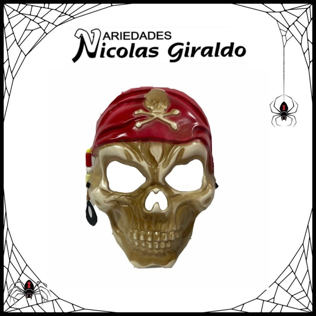 @Mascara halloween calavera pirata
