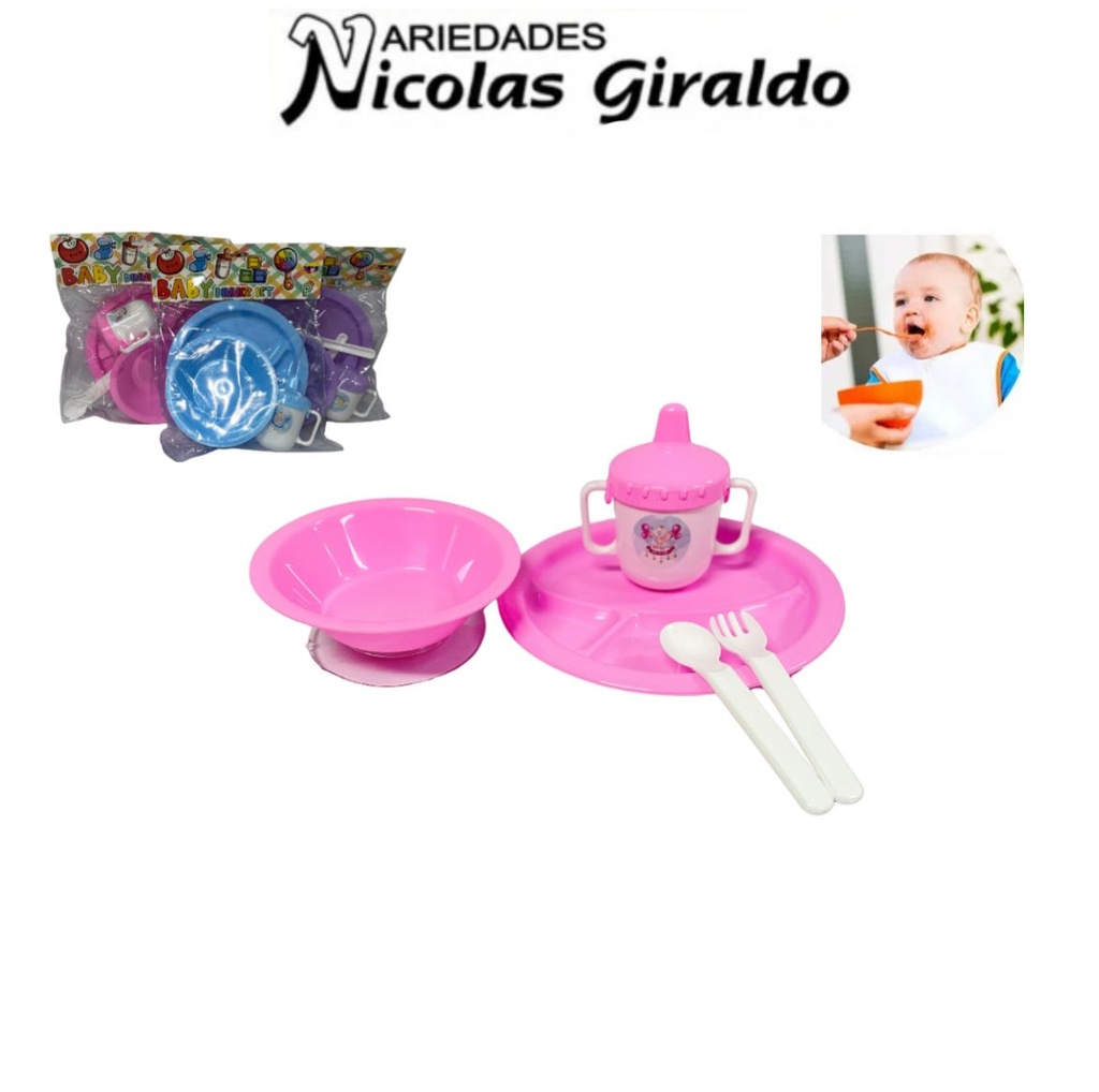 Vajilla bebe proyecciones 5 piezas 