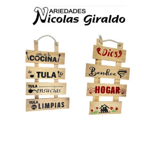 Letrero madera pequeño mensaje 