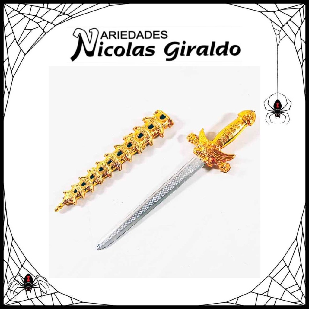 Espada halloween dorada mediana
