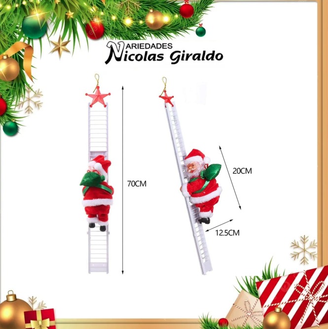 @PAPA NOEL PILAS MUSICAL ESCALERA PARA EL ARBOL