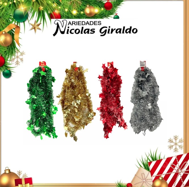 GUIRNALDA COLOR MATE ESTRELLAS 4 COLORES