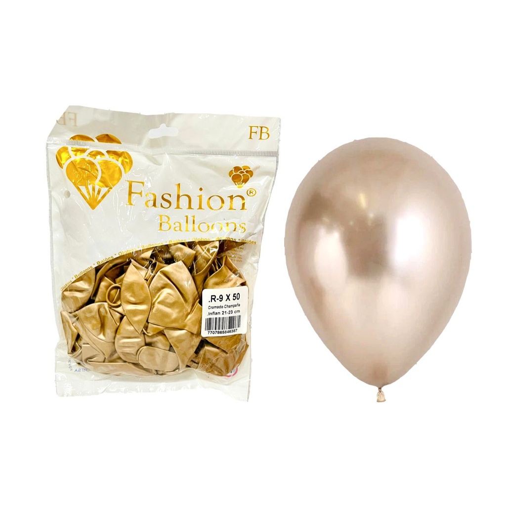 Bomba ballons r9x50 cromado champaña