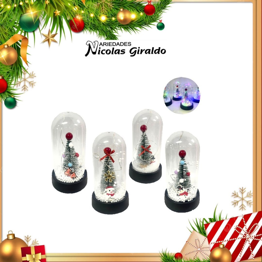 URNA DECORATIVA NAVIDEÑA LUZ PEQUEÑA 