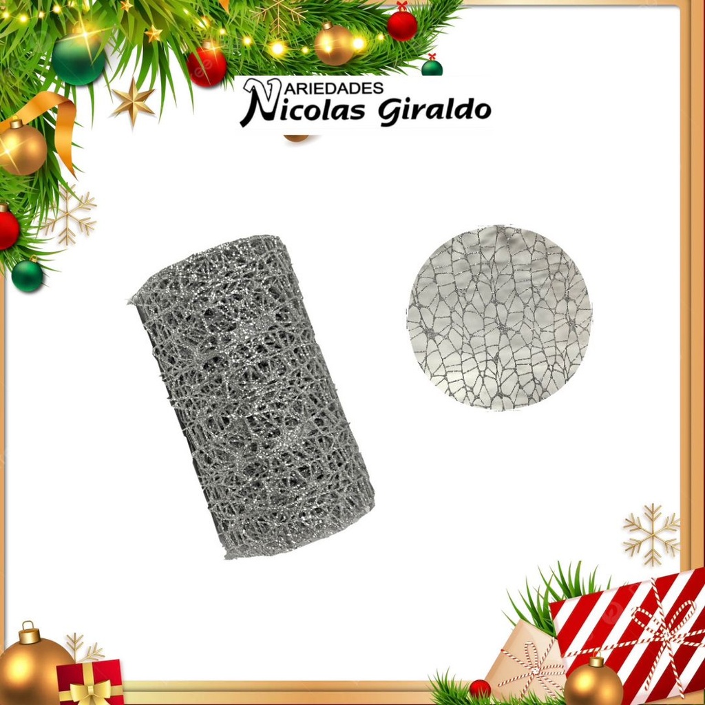 @MALLA DECORATIVA MINI PLATA