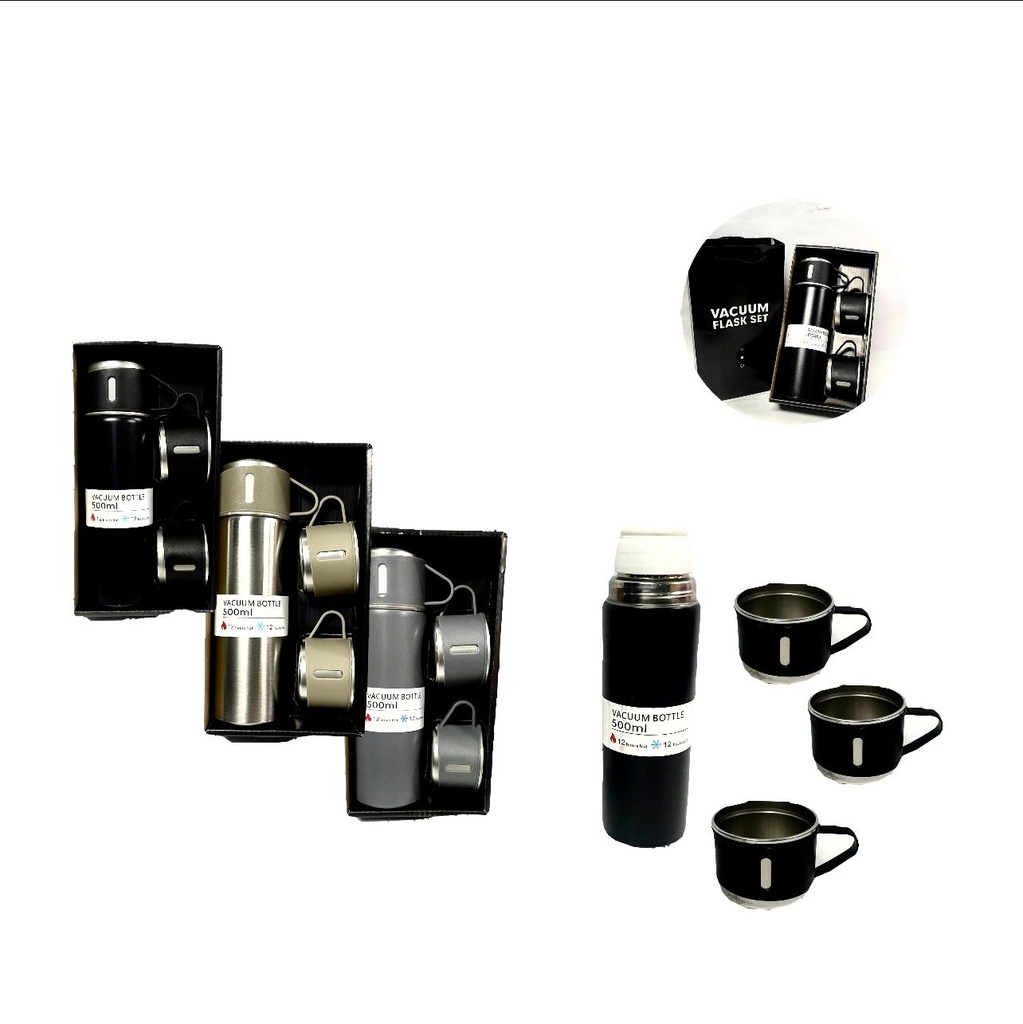 Termo metal sencillo con pocillos vacuum 