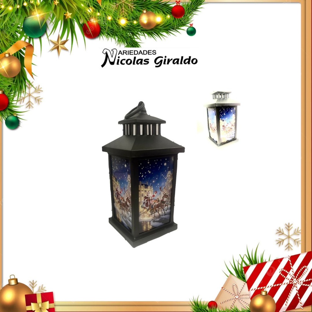 FAROL DECORATIVO NAVIDEÑO DE LUZ