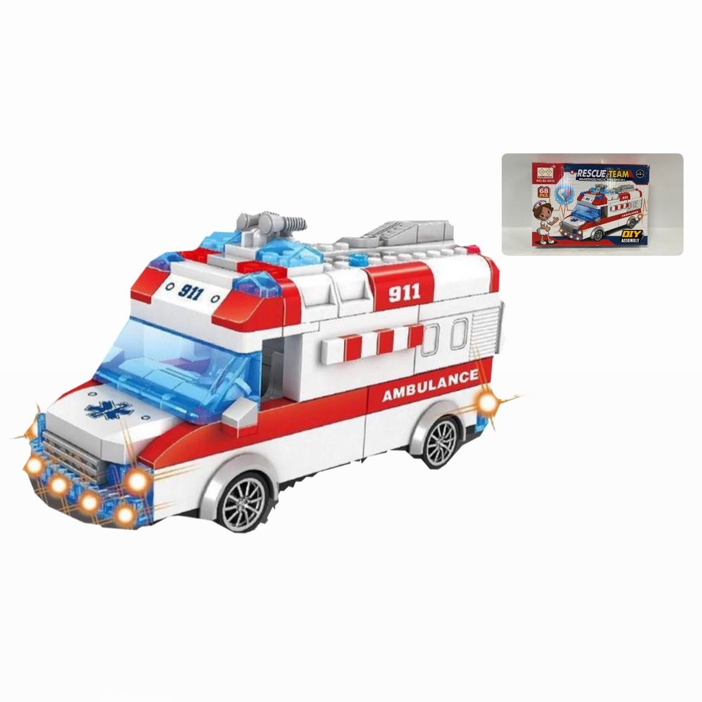 Carro lego rescate x68 piezas 
