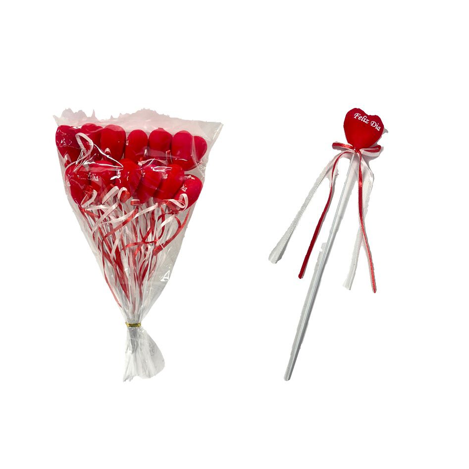 Corazon mini feliz dia para ancheta pqt x12